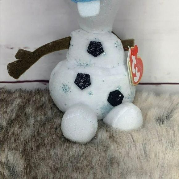 Disney Frozen 2 Ty‎ Sparkle Olaf Beanie baby with snowflakes new with tags 2014 - Picture 4 of 7